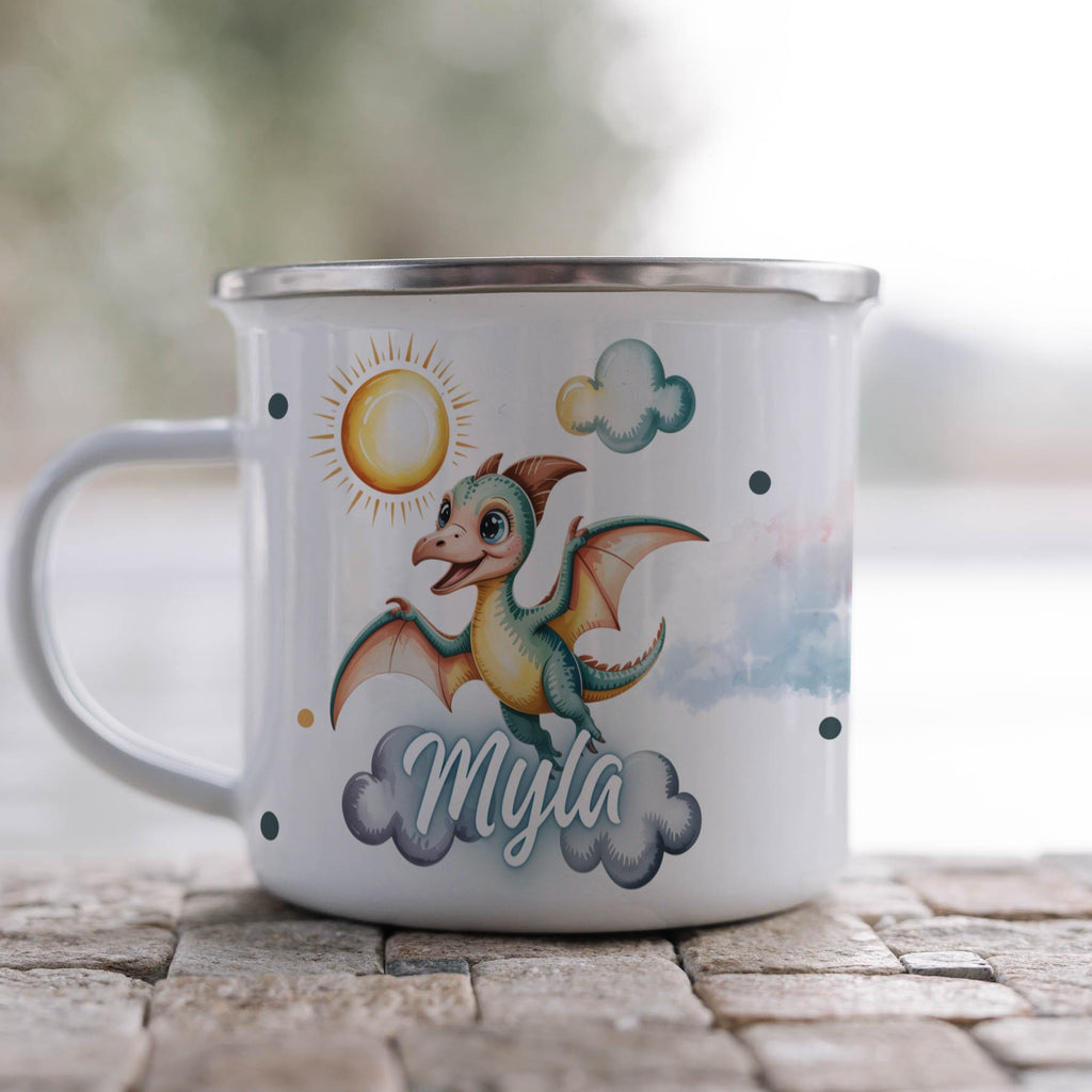 Adorable Cartoon Dragon Design Kids Mug Product Type