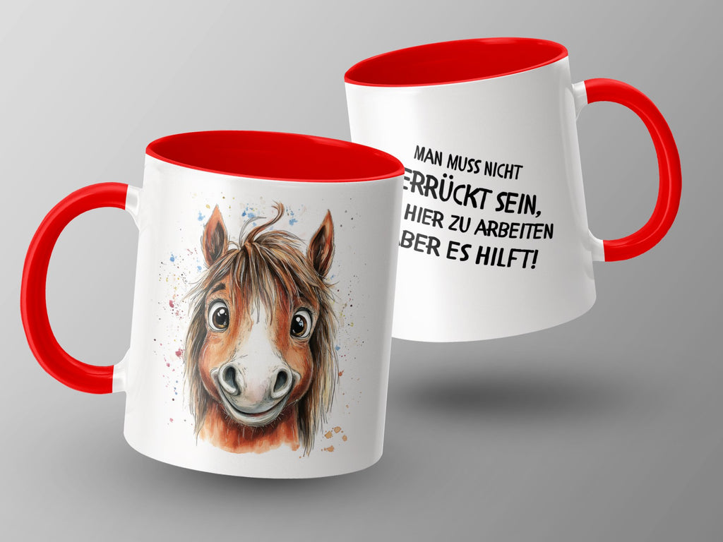 Keramik Tasse Verrückt Sein Aber Es Hilft - von Mikalino