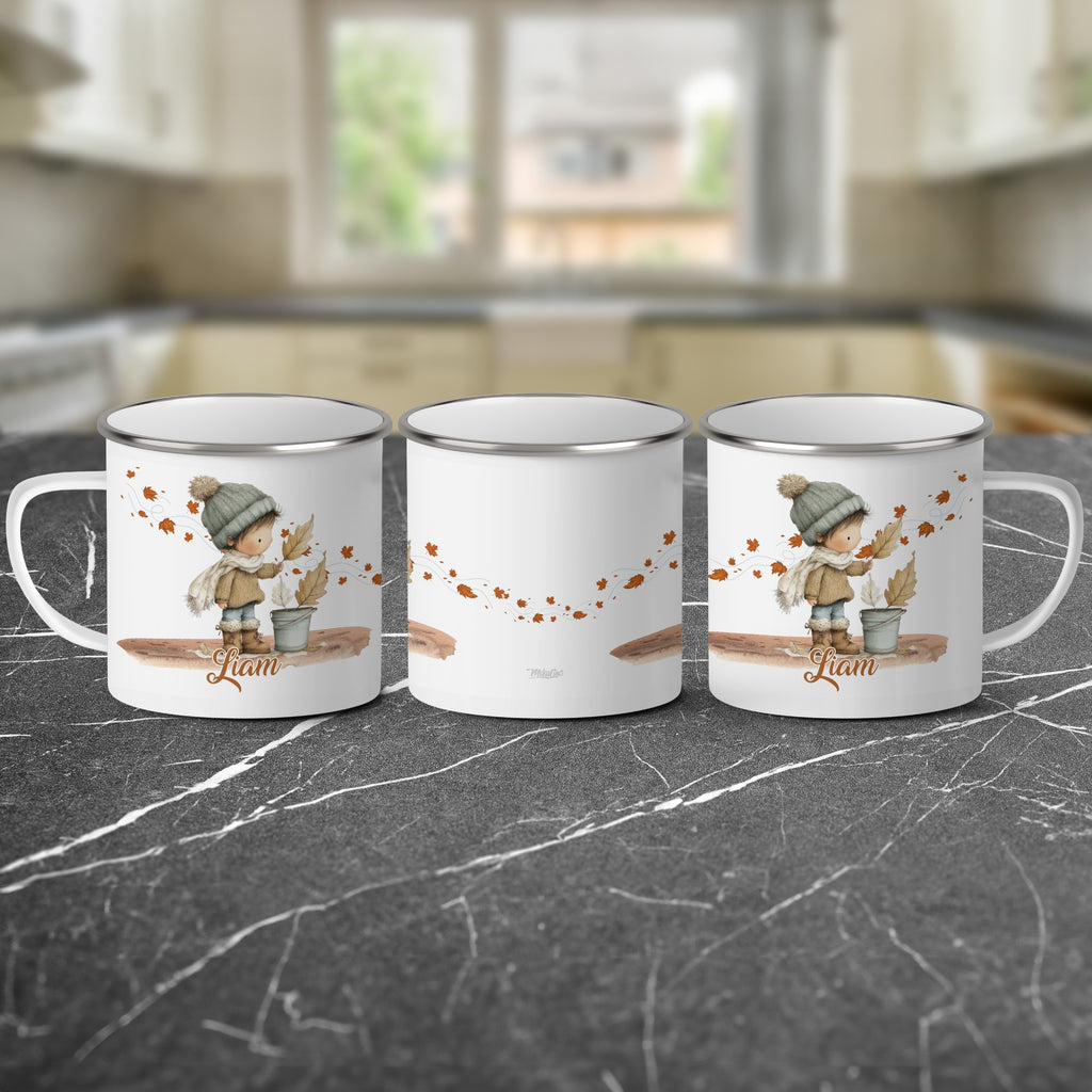 Autumn Themed Personalized Kids Mug Product