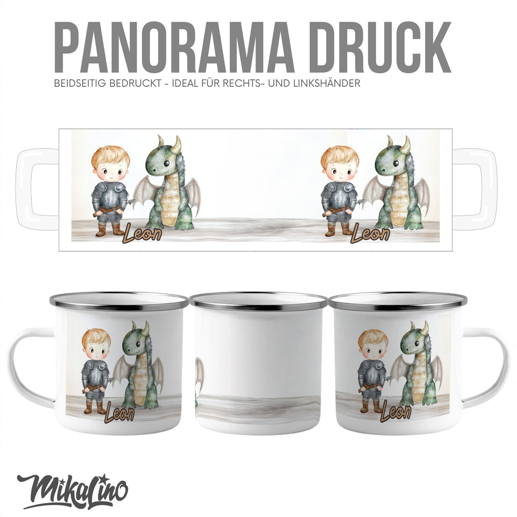 Cute Dragon and Boy Custom Panorama Style Mug product