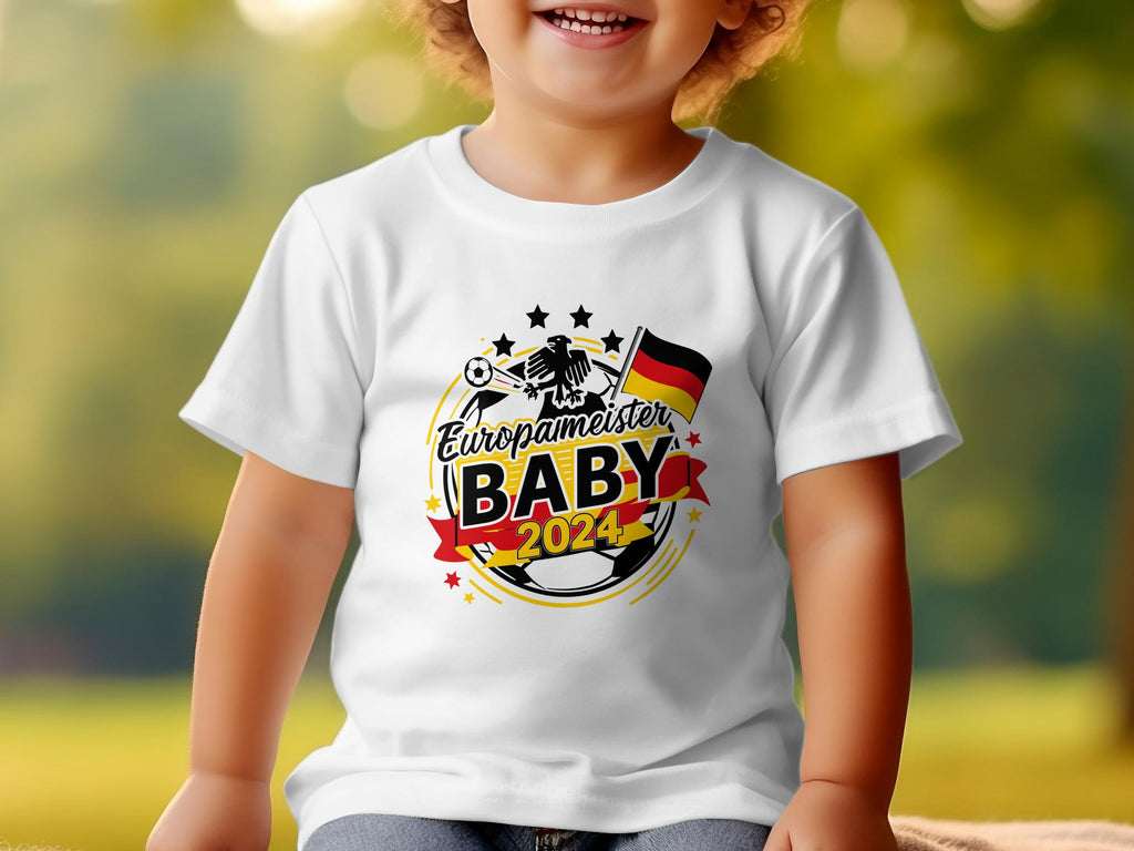 Baby/Kinder T-Shirt Deutschland Europameister Baby 2024 v2 - von Mikalino