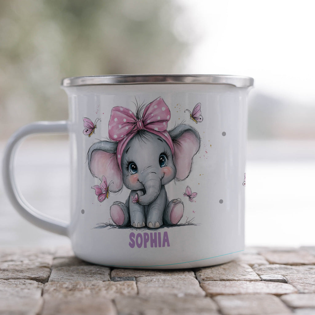 Adorable Elephant with Pink Bow Children's Mug product