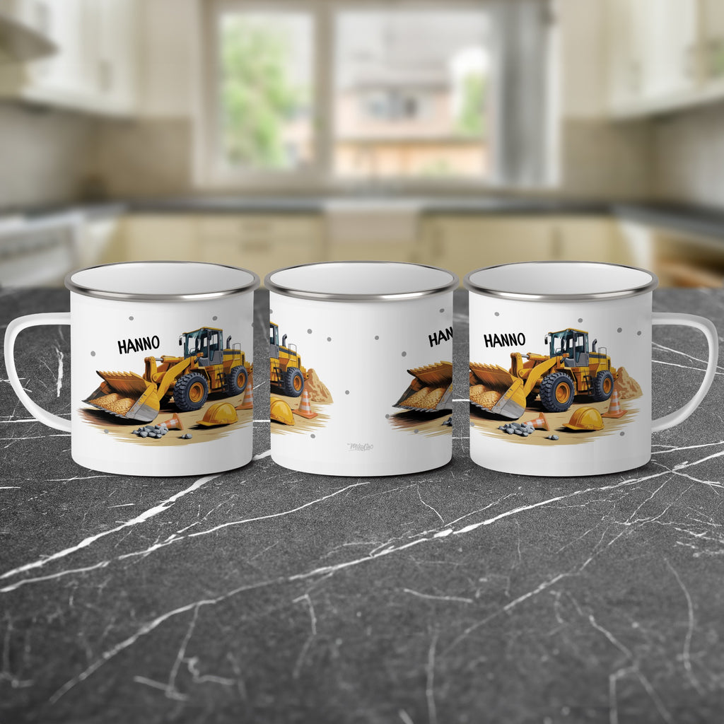 Yellow Bulldozer Graphic Custom Ceramic Mug product