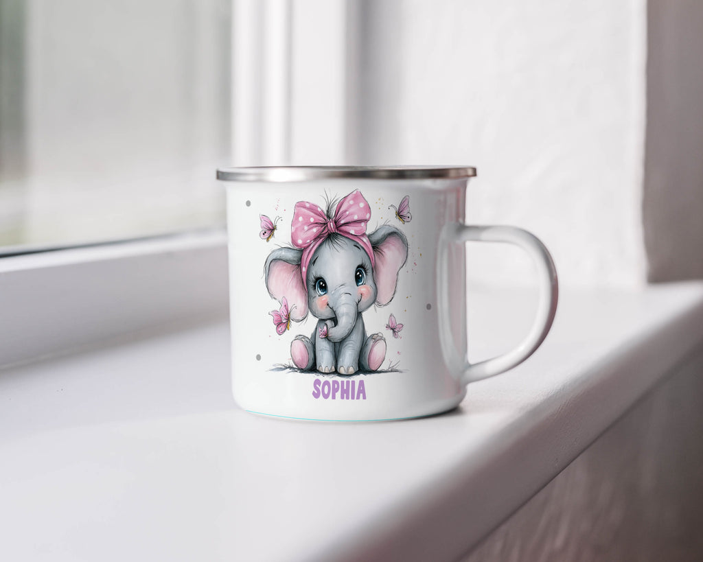 Adorable Baby Elephant Mug with Name Personalized product