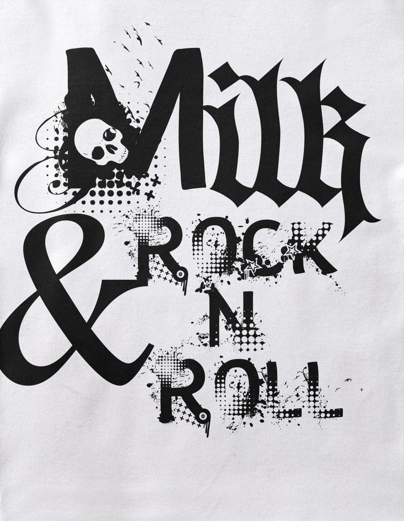 Babybody kurzarm Milk & Rock n Roll - von Mikalino