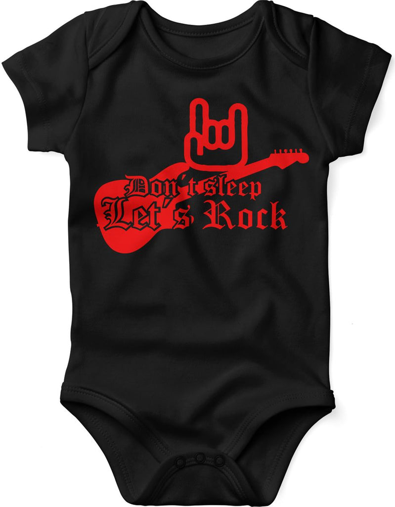 Babybody kurzarm Don´t Sleep - Let´s Rock - von Mikalino