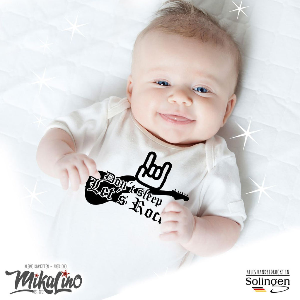 Babybody kurzarm Don´t Sleep - Let´s Rock - von Mikalino