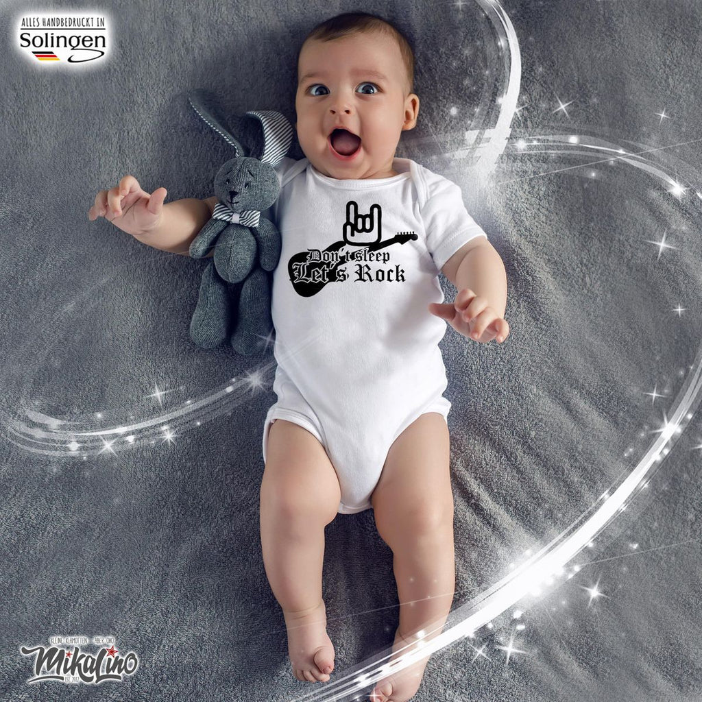 Babybody kurzarm Don´t Sleep - Let´s Rock - von Mikalino