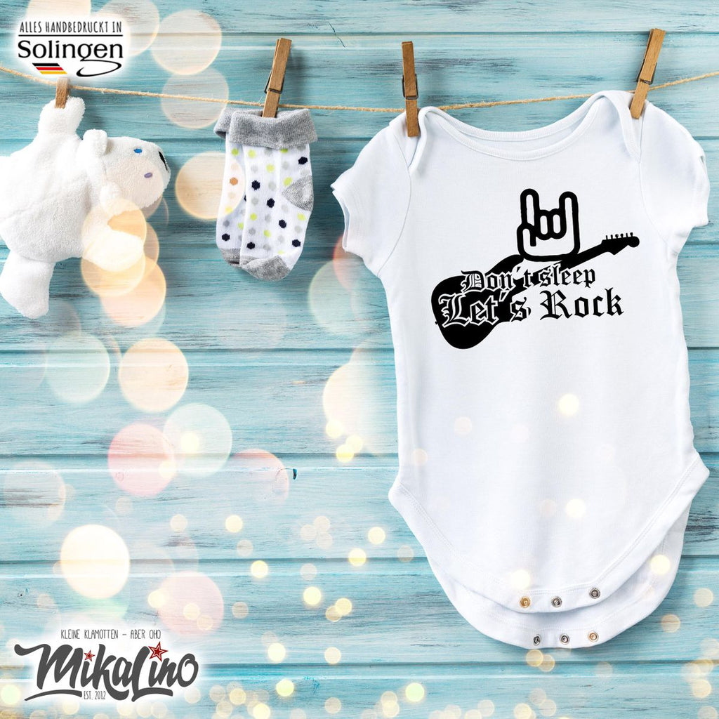 Babybody kurzarm Don´t Sleep - Let´s Rock - von Mikalino