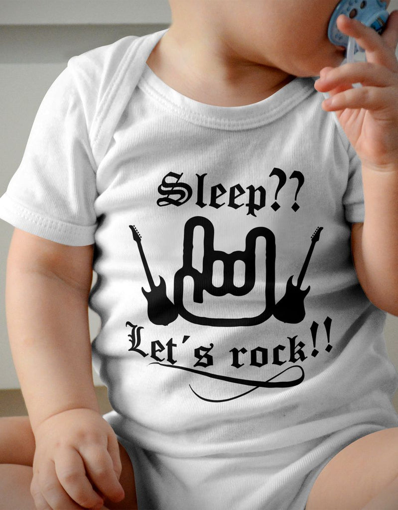 Babybody kurzarm Sleep let s rock - von Mikalino