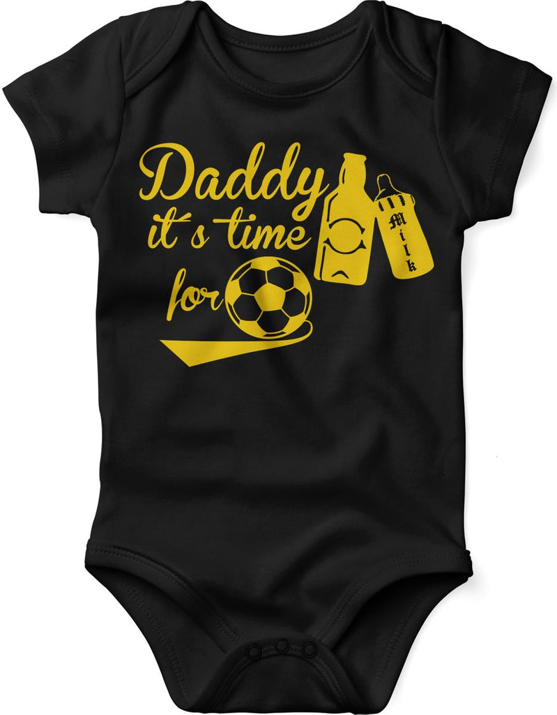 Babybody kurzarm Daddy its time for football - von Mikalino