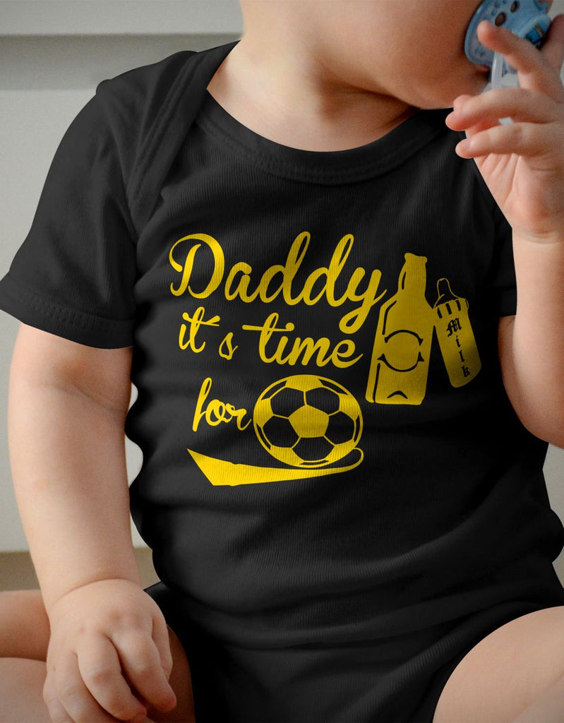 Babybody kurzarm Daddy its time for football - von Mikalino