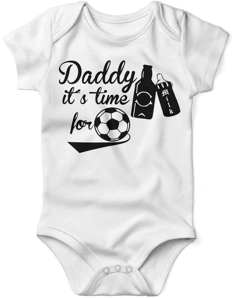 Babybody kurzarm Daddy its time for football - von Mikalino