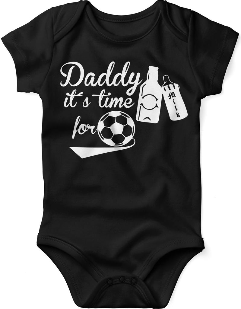 Babybody kurzarm Daddy its time for football - von Mikalino