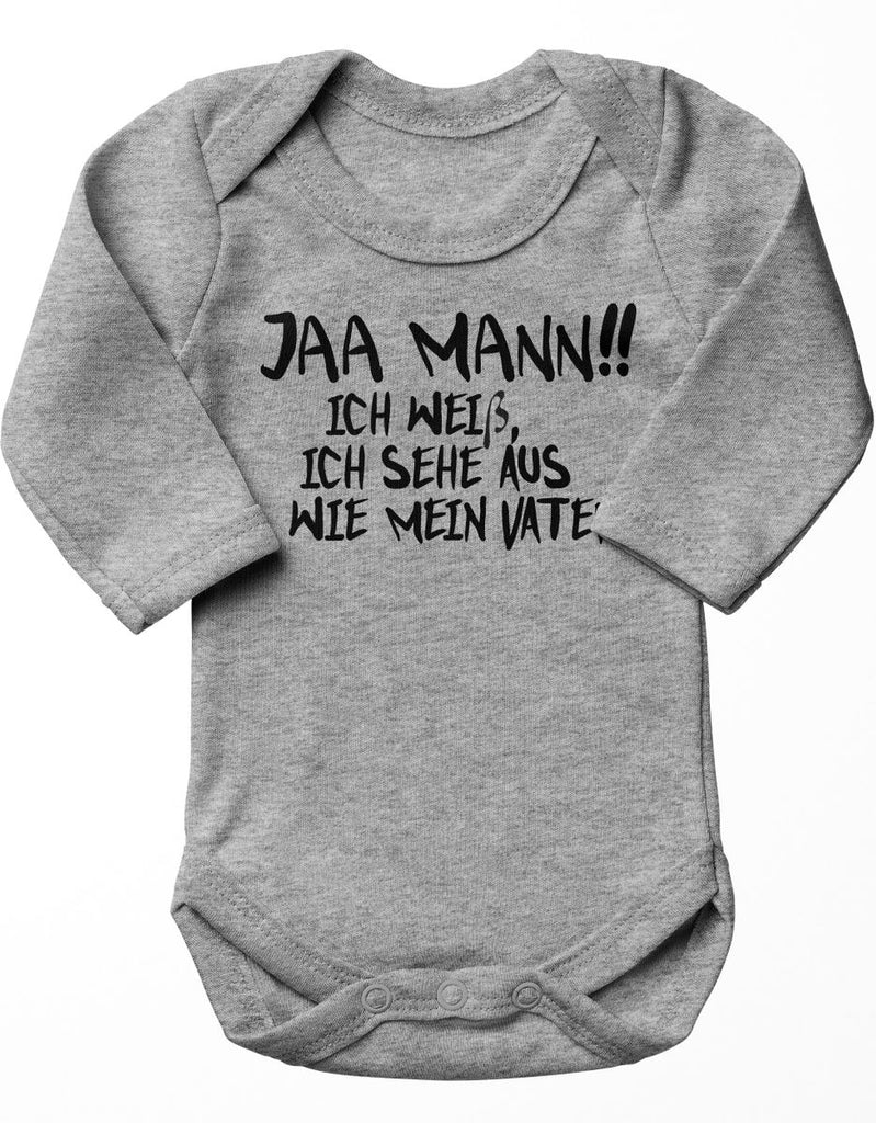 Babybody Langarm Jaa Mann! Ich weiß, ich sehe aus wie mein Vater - von Mikalino