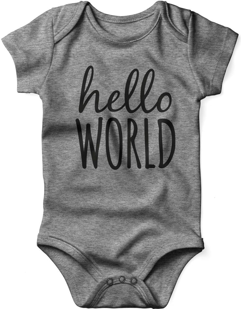 Babybody kurzarm Hello World - von Mikalino