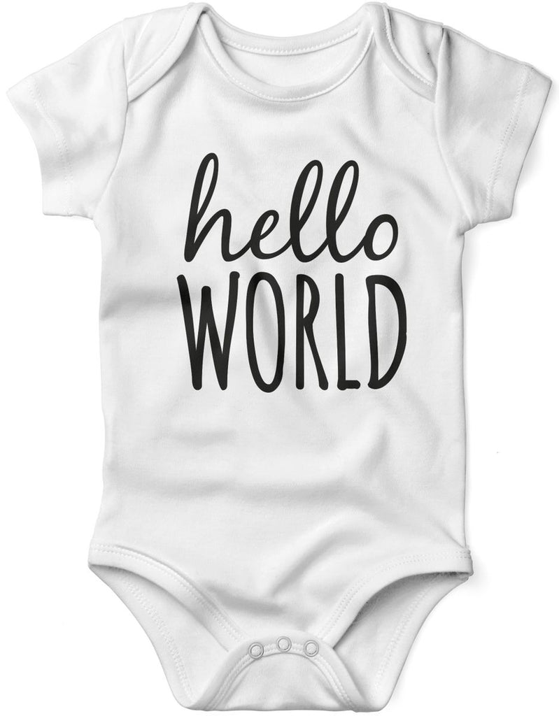 Babybody kurzarm Hello World - von Mikalino