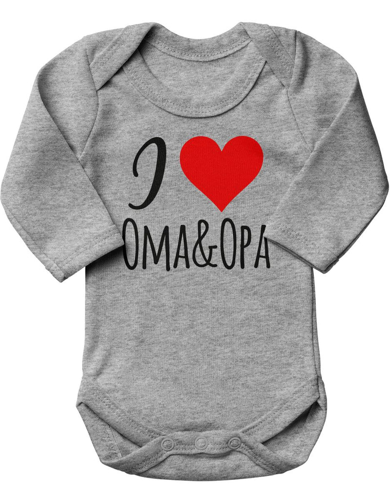 Babybody Langarm I love Oma & Opa - von Mikalino