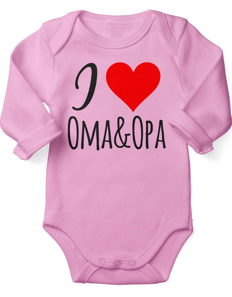 Babybody Langarm I love Oma & Opa - von Mikalino