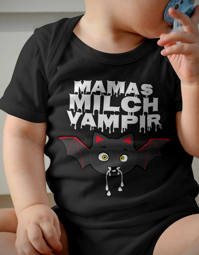 Babybody kurzarm Mamas Milch Vampir - von Mikalino