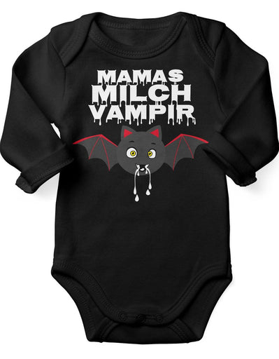 Babybody Langarm Mamas Milch Vampir - von Mikalino