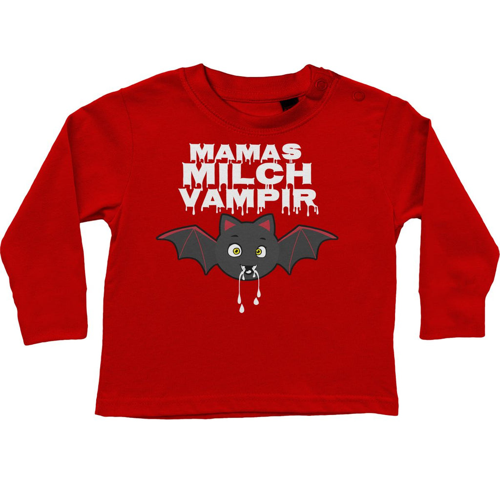 Mikalino Baby Longsleeve Mamas Milch Vampir - von Mikalino