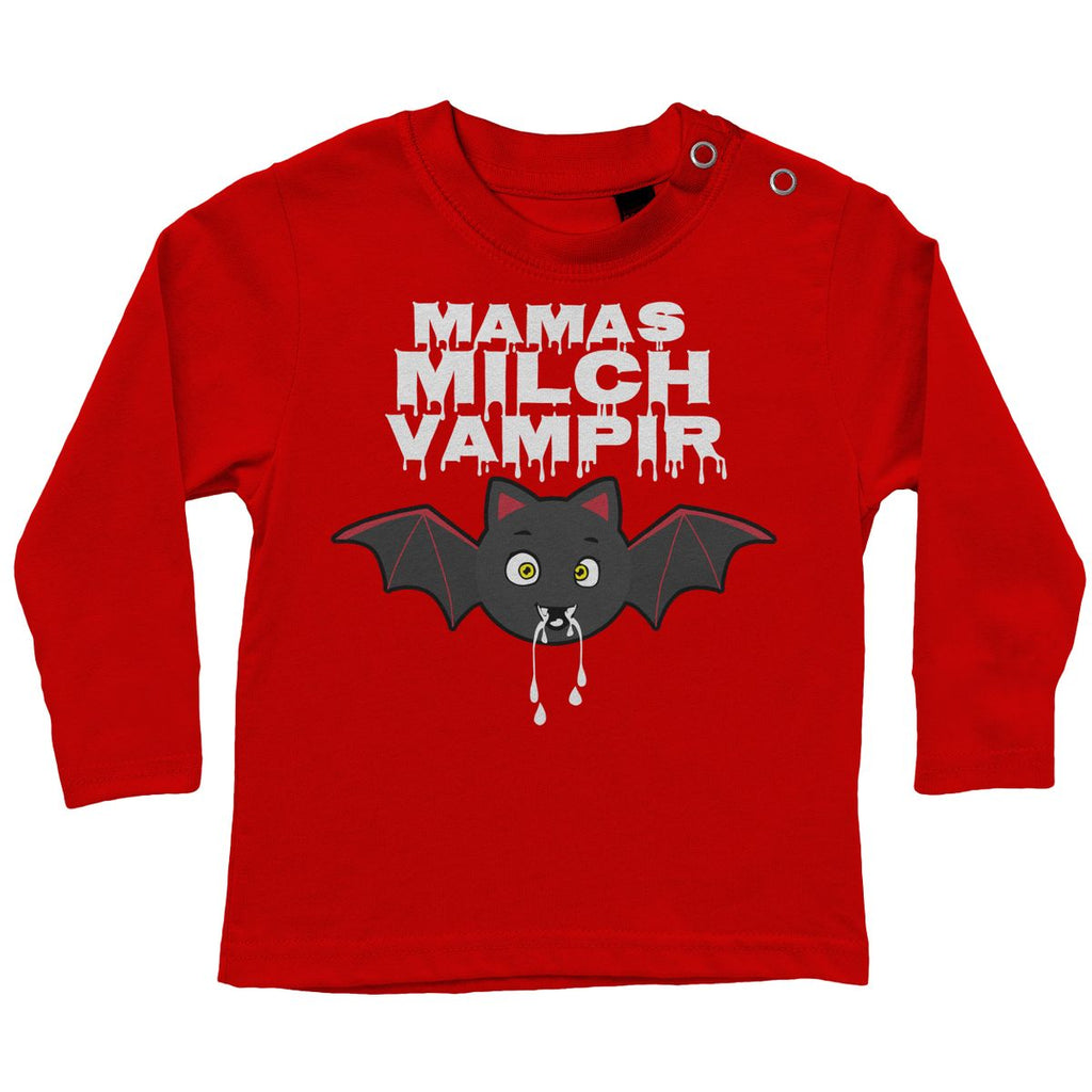 Mikalino Baby Longsleeve Mamas Milch Vampir - von Mikalino