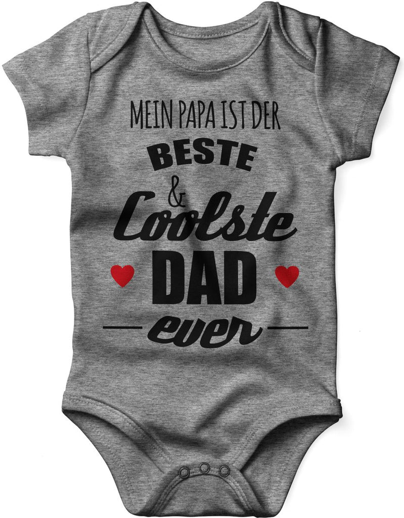 Babybody kurzarm Mein Papa ist der beste und coolste Dad - von Mikalino