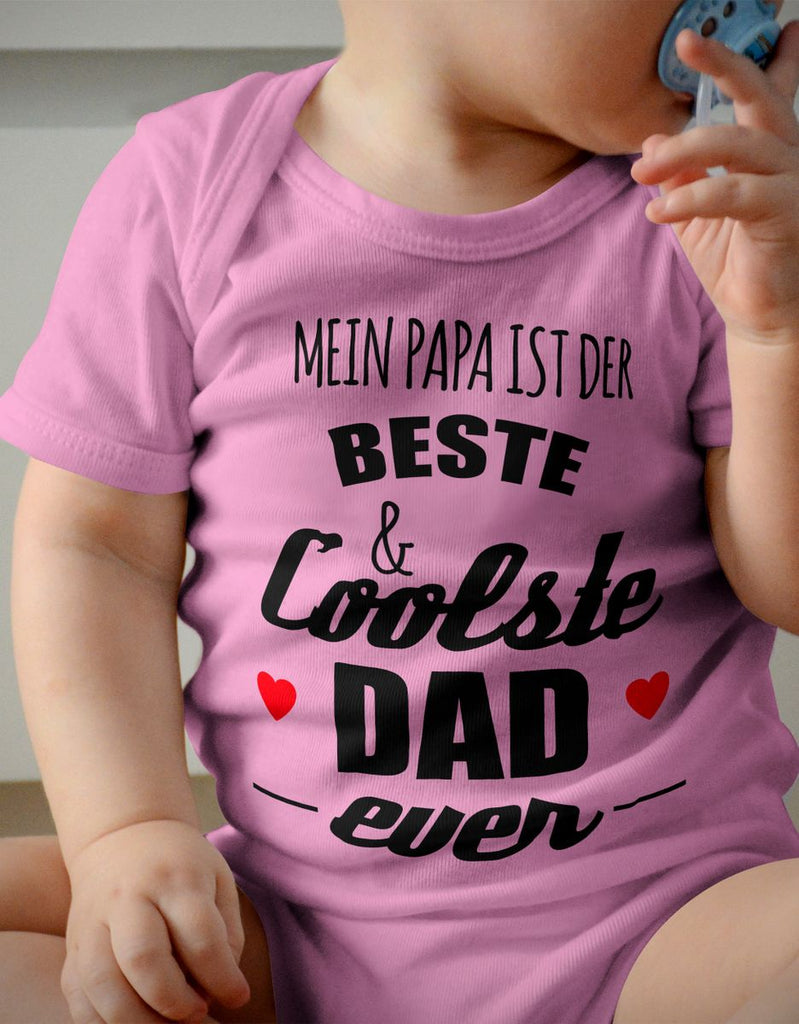 Babybody kurzarm Mein Papa ist der beste und coolste Dad - von Mikalino