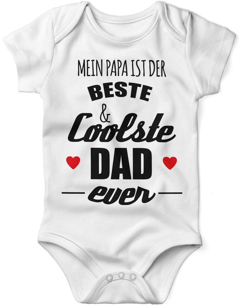 Babybody kurzarm Mein Papa ist der beste und coolste Dad - von Mikalino