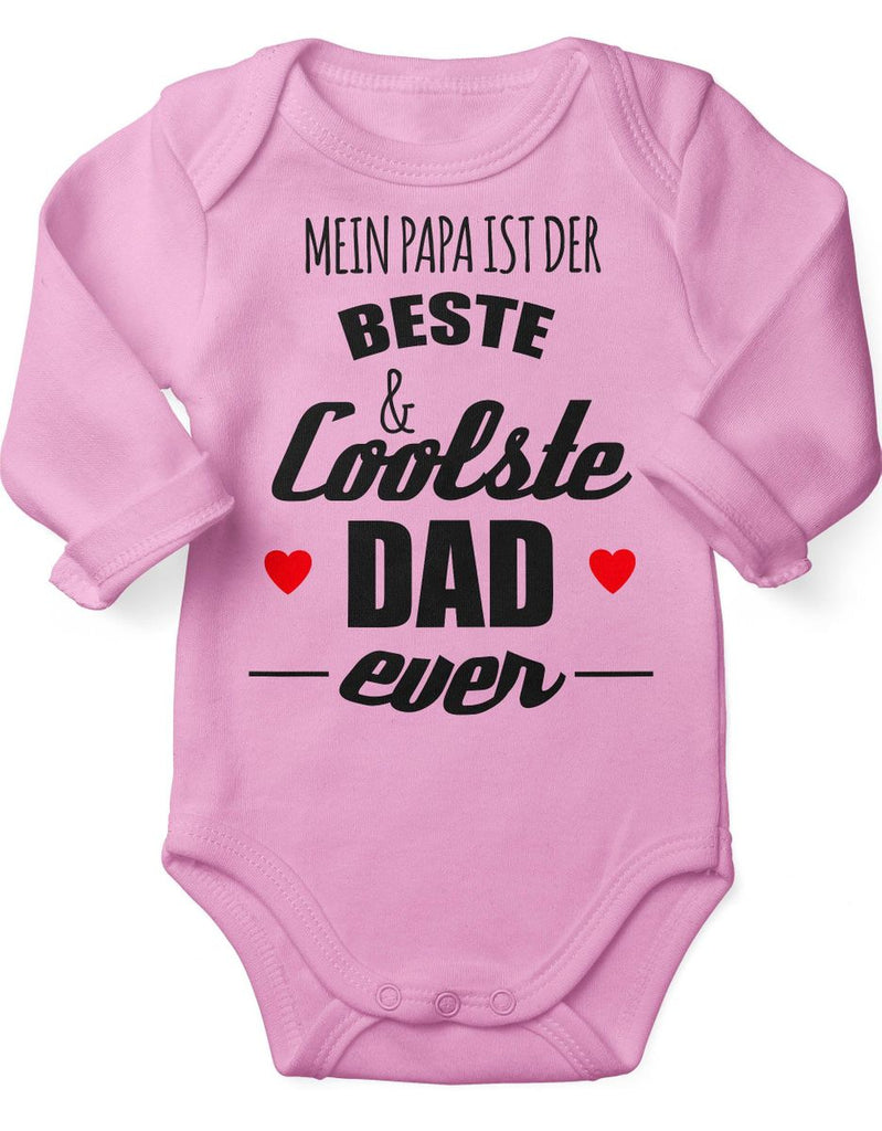 Babybody Langarm Mein Papa ist der beste und coolste Dad - von Mikalino