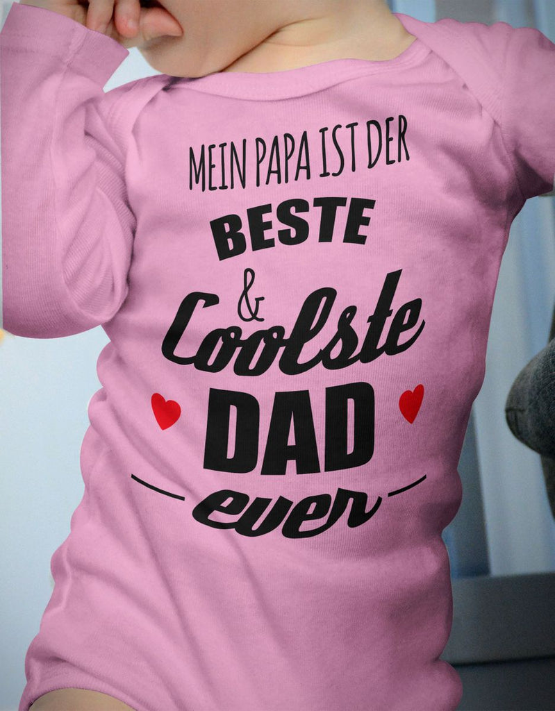 Babybody Langarm Mein Papa ist der beste und coolste Dad - von Mikalino