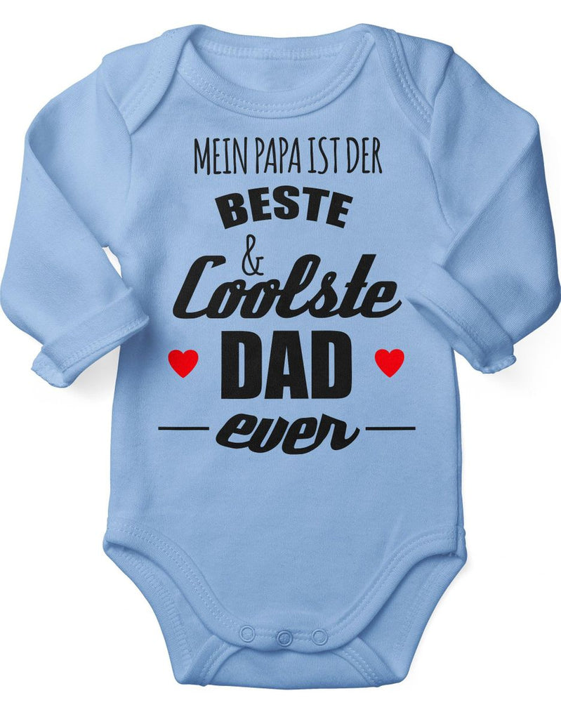 Babybody Langarm Mein Papa ist der beste und coolste Dad - von Mikalino