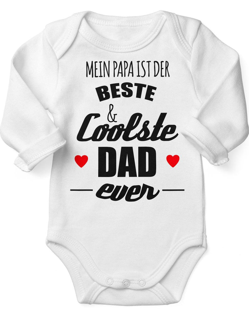 Babybody Langarm Mein Papa ist der beste und coolste Dad - von Mikalino