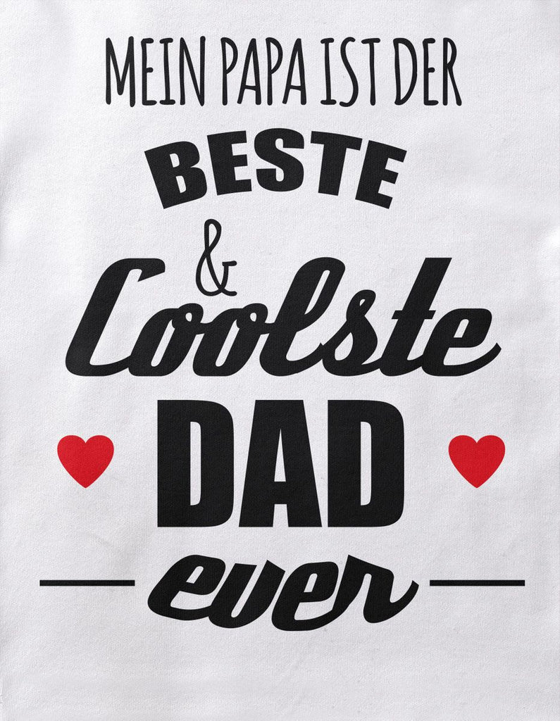 Mikalino Baby / Kinder T-Shirt mit Spruch für Jungen Mädchen Unisex kurzarm Mein Papa ist der beste und coolste Dad | handbedruckt in Deutschland | Handmade with love - von Mikalino