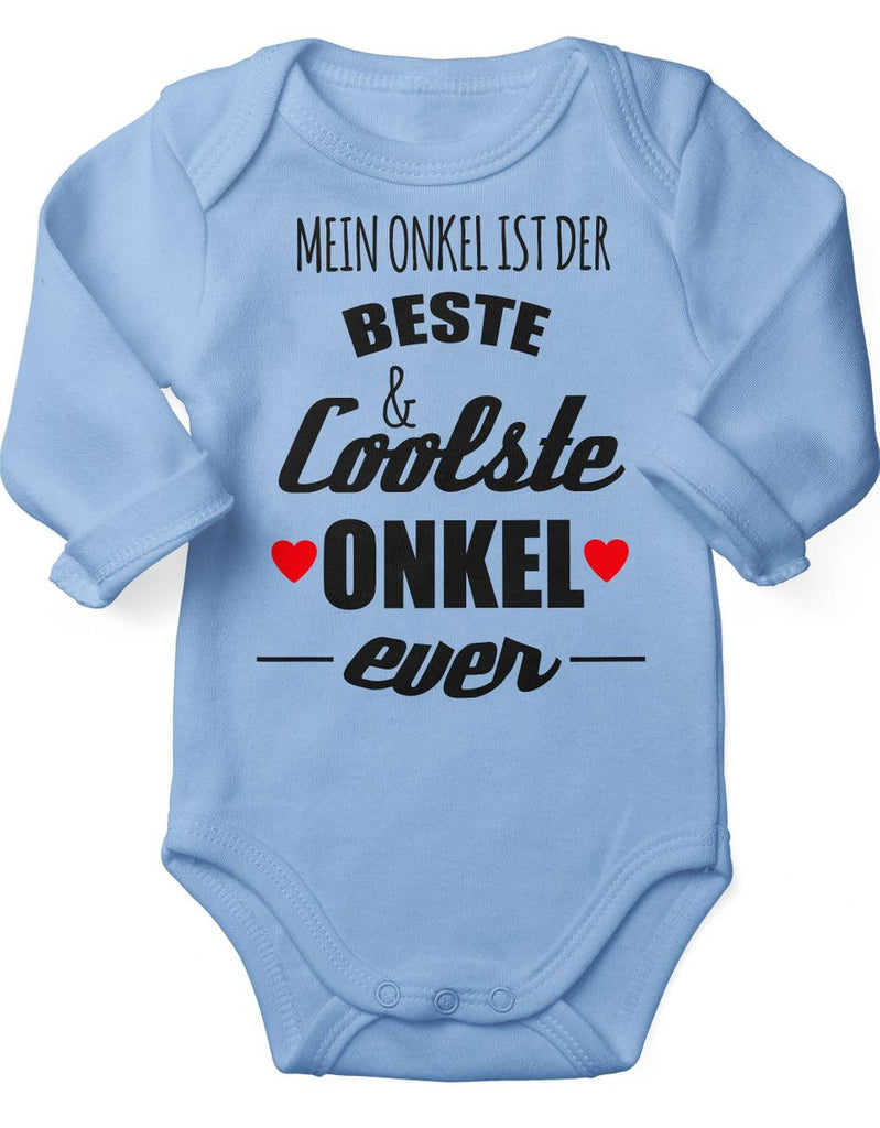 Babybody Langarm Mein Onkel ist der beste und coolste Onkel - von Mikalino