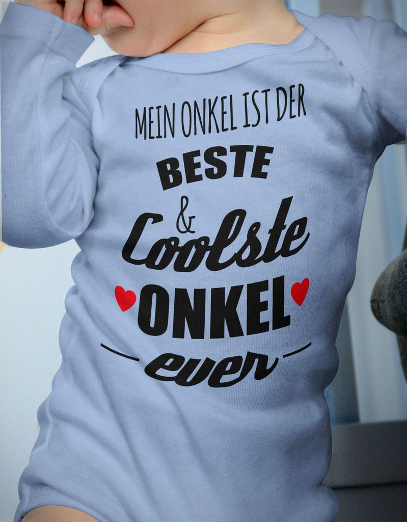 Babybody Langarm Mein Onkel ist der beste und coolste Onkel - von Mikalino