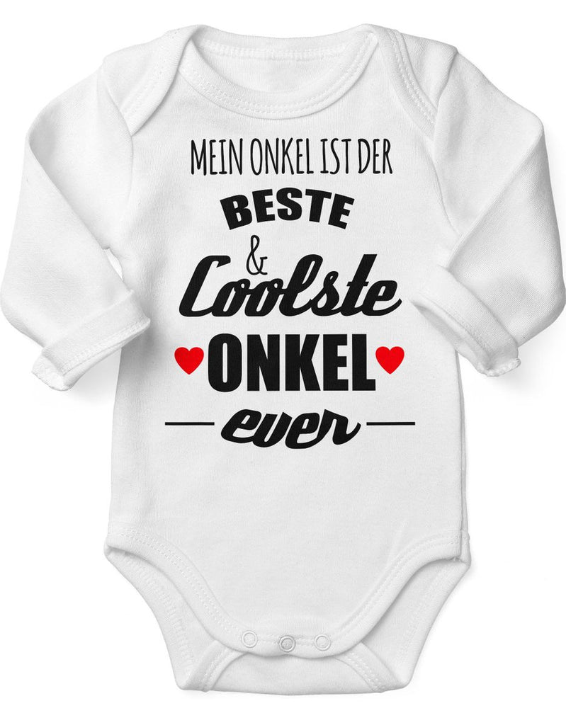 Babybody Langarm Mein Onkel ist der beste und coolste Onkel - von Mikalino