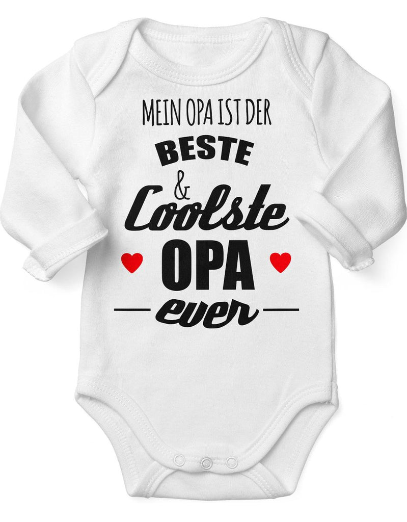 Babybody Langarm Mein Opa ist der Beste und Coolste Opa ever - von Mikalino