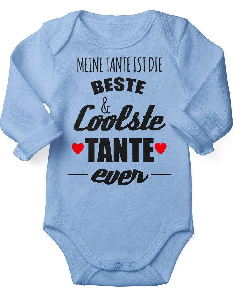 Babybody Langarm Meine Tante ist die beste und coolste Tante - von Mikalino