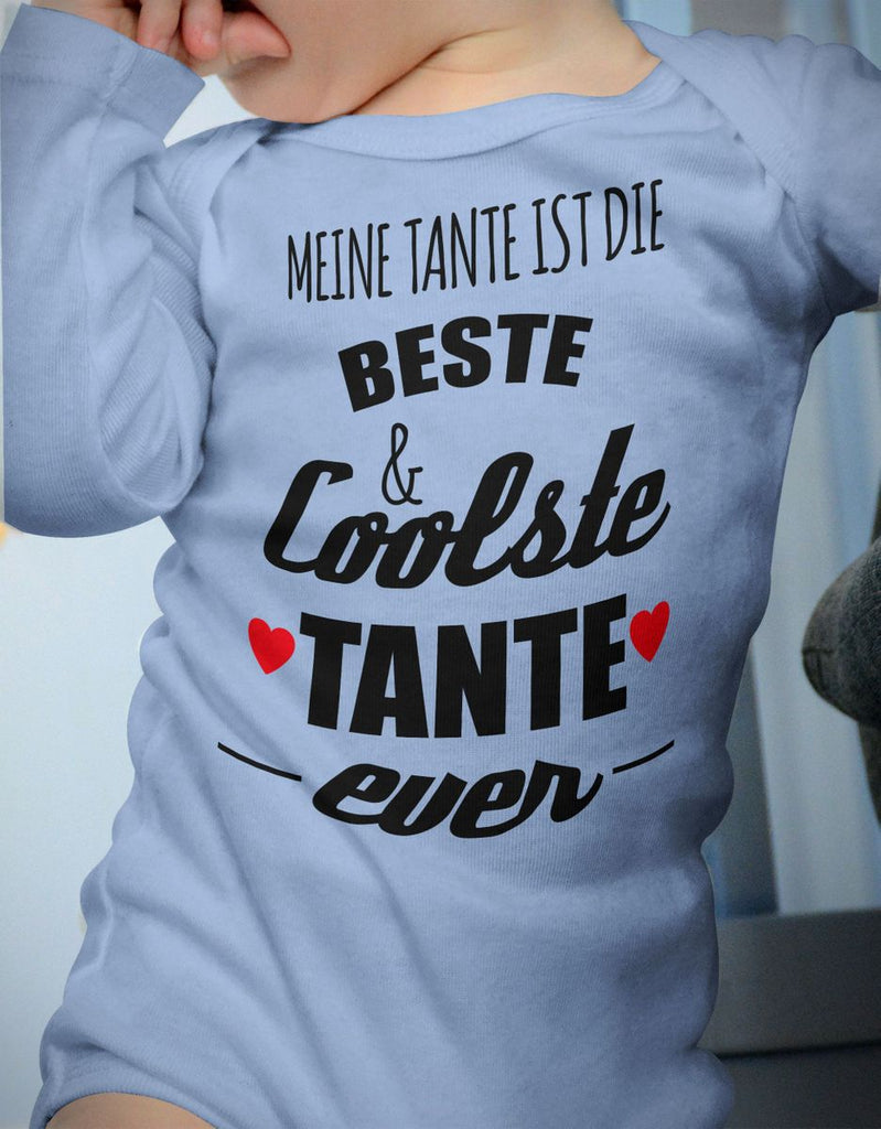 Babybody Langarm Meine Tante ist die beste und coolste Tante - von Mikalino