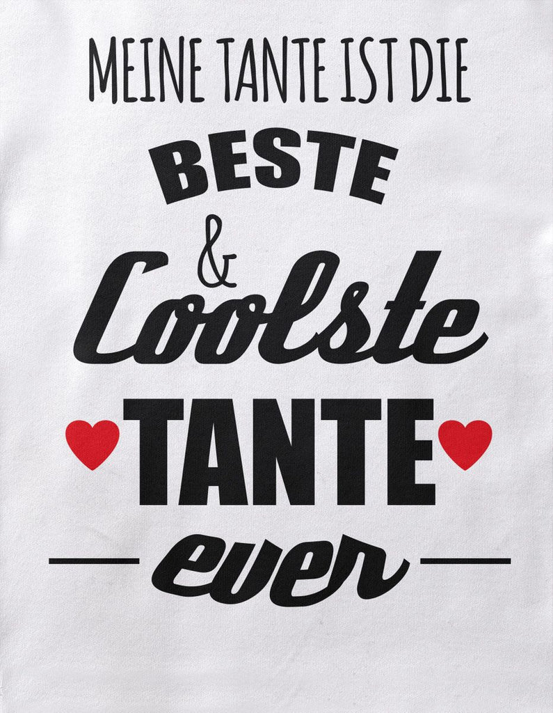 Mikalino Baby / Kinder T-Shirt mit Spruch für Jungen Mädchen Unisex kurzarm Meine Tante ist die beste und coolste Tante | handbedruckt in Deutschland | Handmade with love - von Mikalino