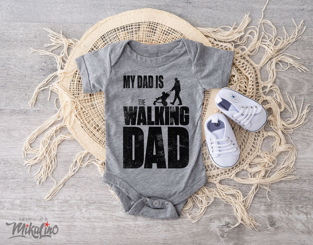 Babybody kurzarm My Dad is the Walking Dad - von Mikalino