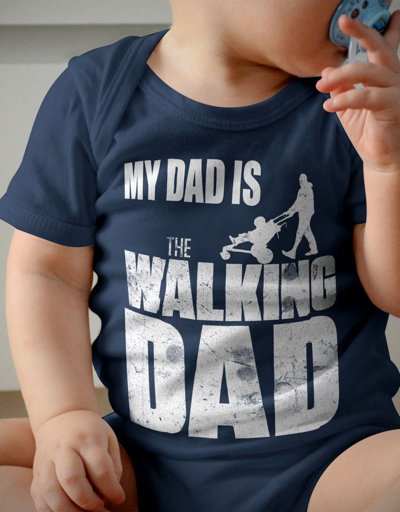 Babybody kurzarm My Dad is the Walking Dad - von Mikalino