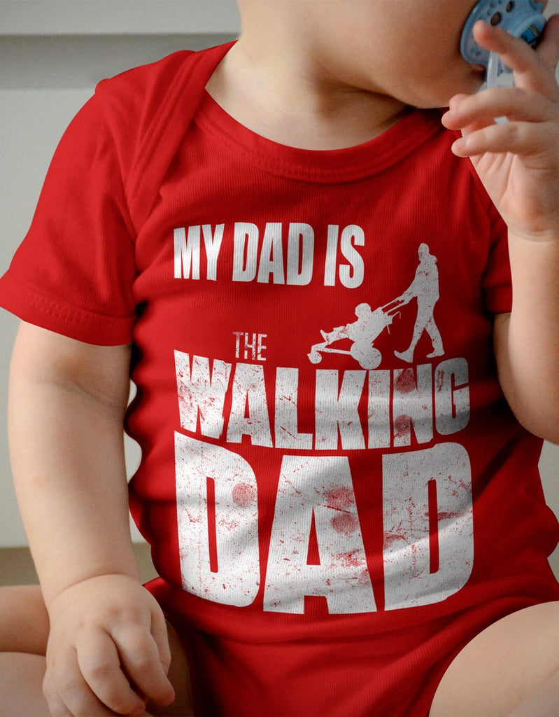 Babybody kurzarm My Dad is the Walking Dad - von Mikalino