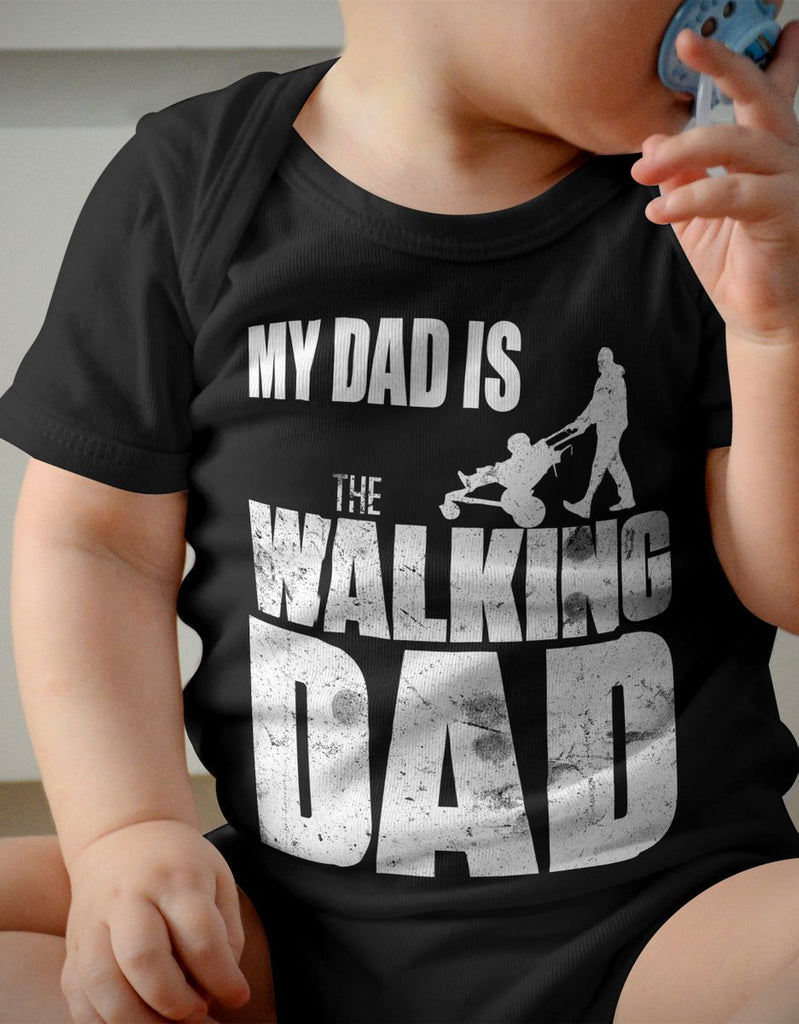 Babybody kurzarm My Dad is the Walking Dad - von Mikalino