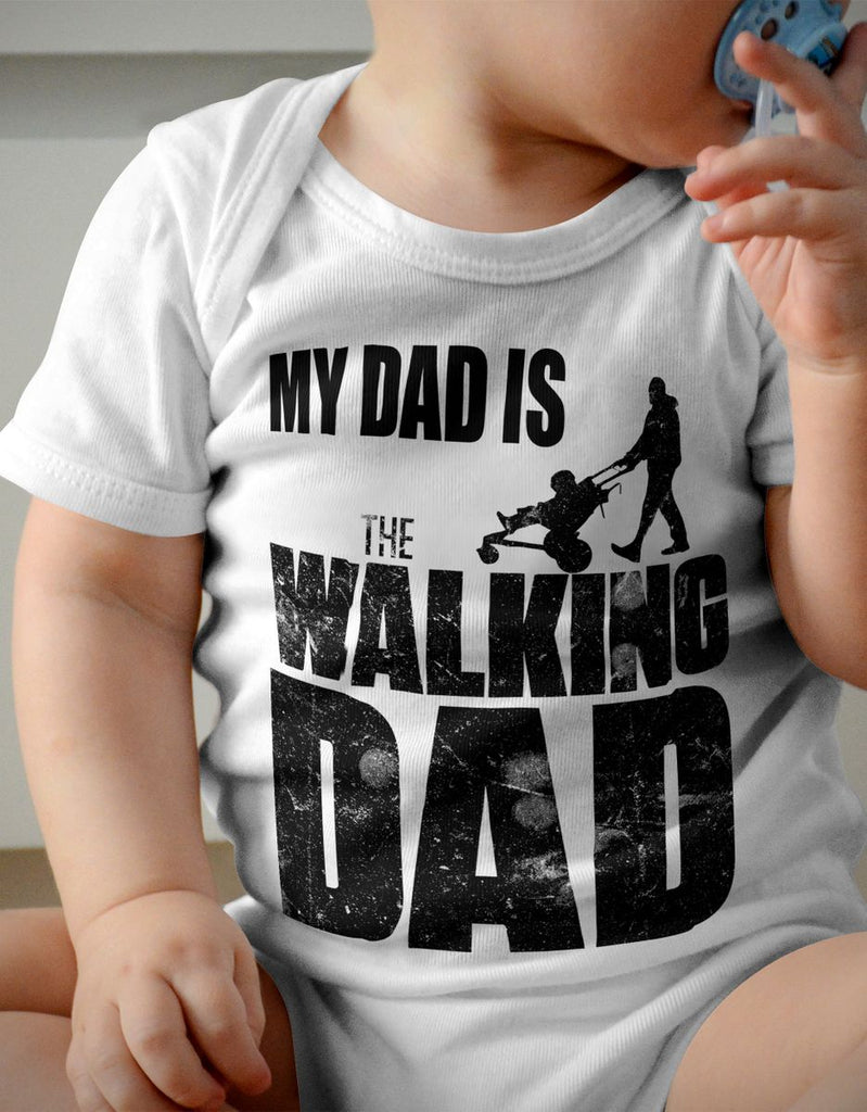 Babybody kurzarm My Dad is the Walking Dad - von Mikalino