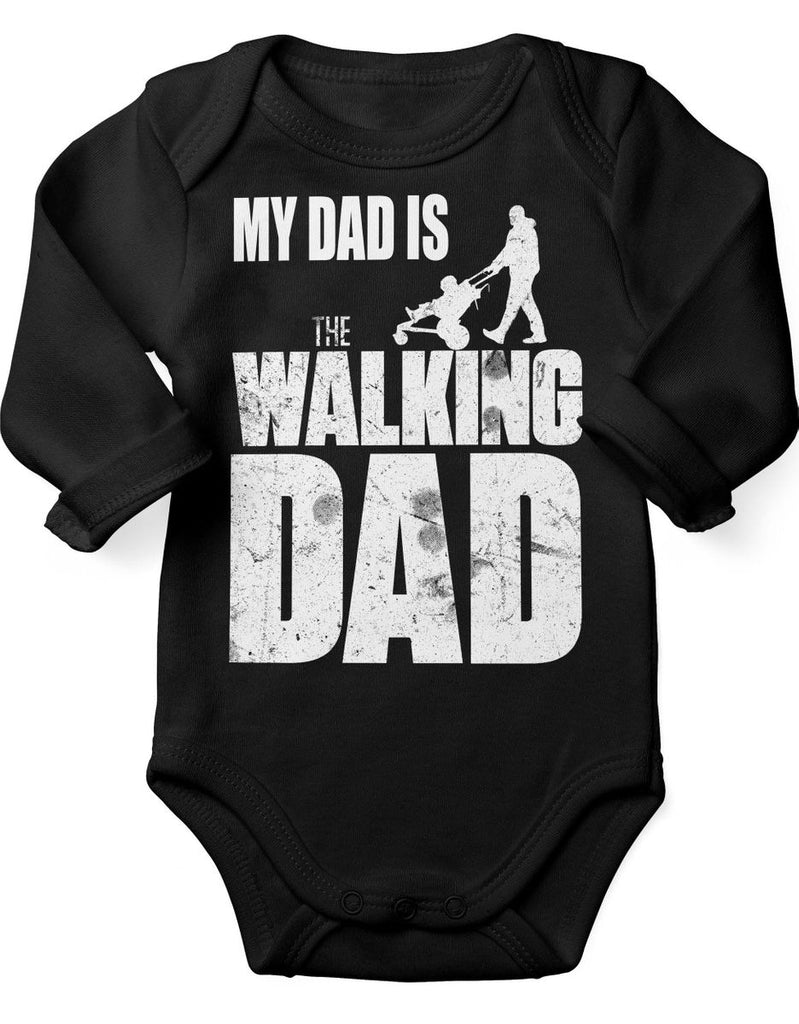 Babybody Langarm My Dad is the Walking Dad - von Mikalino