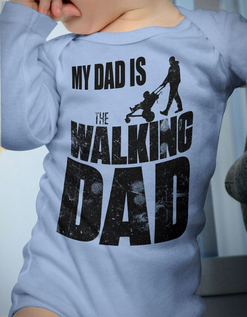 Babybody Langarm My Dad is the Walking Dad - von Mikalino