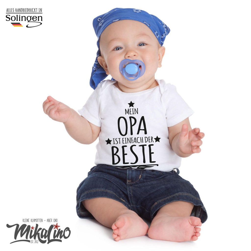 Babybody kurzarm Meine Opa ist einfach der Beste - von Mikalino